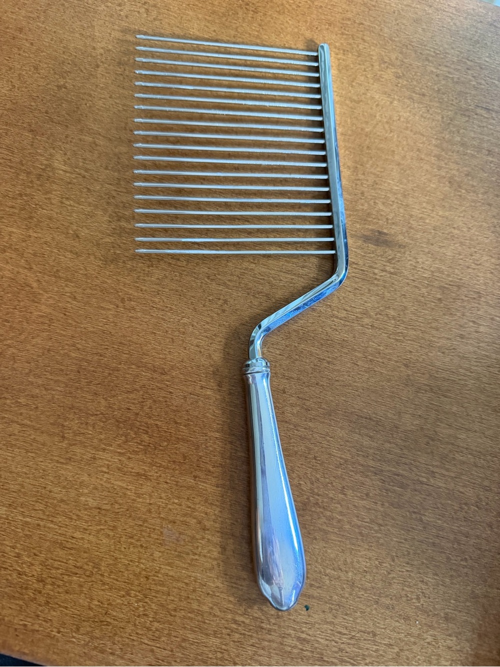 Sterling Silver vintage angel food cake cutter. Antique